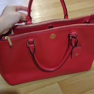 Tory Burch Robinson double zip tote